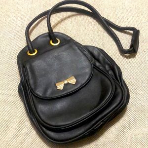 Vintage leather backpack purse